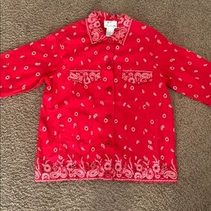 Red Bandana long sleeve shirt